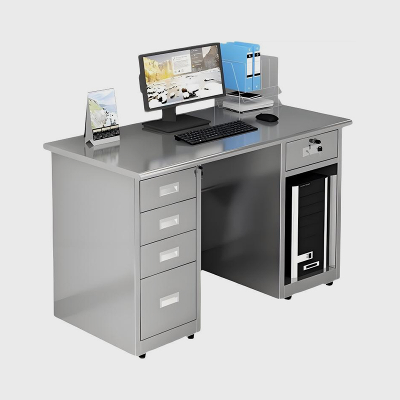 Bezprašný počítačový stôl z nehrdzavejúcej ocele